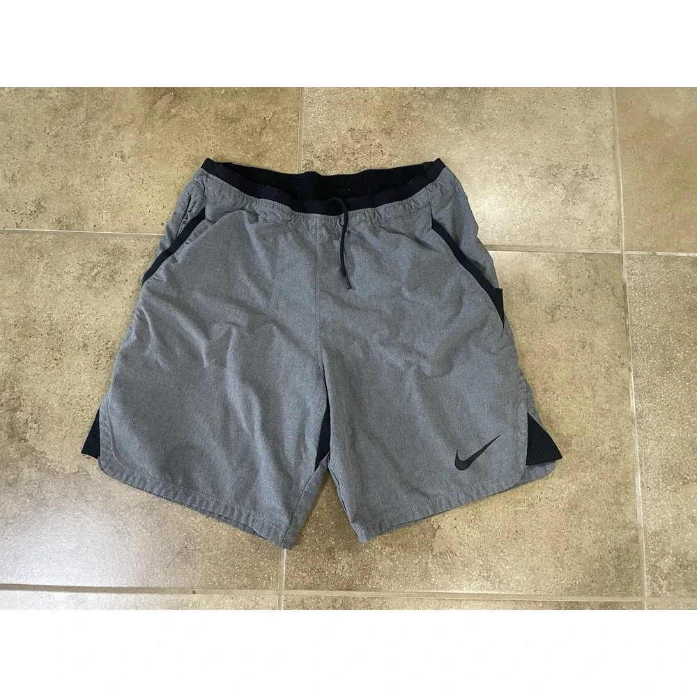 Nike Pro Flex Training Shorts Mens Sz M Repel Grey Black Dri-Fit CD4317-071